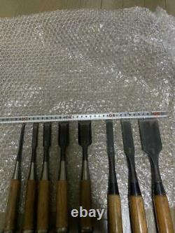 NOMI Chisel Japanese Carpentry Woodworking Tool Lot of 8 A-10