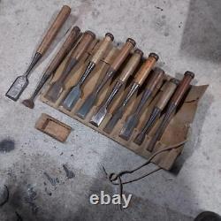 NOMI Chisel Japanese Carpentry Woodworking Tool Set Lot of 10