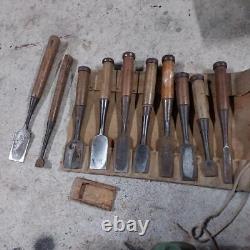 NOMI Chisel Japanese Carpentry Woodworking Tool Set Lot of 10