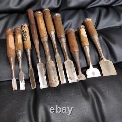 NOMI Chisel Japanese Carpentry Woodworking Tool Set Lot of 10 KY484