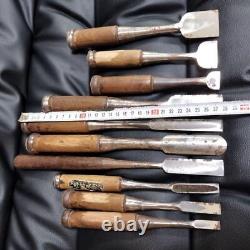 NOMI Chisel Japanese Carpentry Woodworking Tool Set Lot of 10 KY484