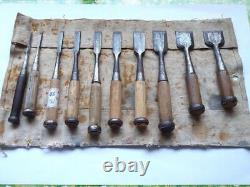 NOMI Chisel Japanese Carpentry Woodworking Tool Set Lot of 10 KY523