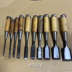 NOMI Chisel Japanese Carpentry Woodworking Tool Set Lot of 10 KY537