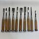 NOMI Chisel Japanese Carpentry Woodworking Tool Set Lot of 10 KY561