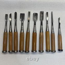 NOMI Chisel Japanese Carpentry Woodworking Tool Set Lot of 10 KY561