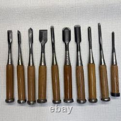 NOMI Chisel Japanese Carpentry Woodworking Tool Set Lot of 10 KY561