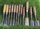 NOMI Chisel Japanese Carpentry Woodworking Tool Set Lot of 12