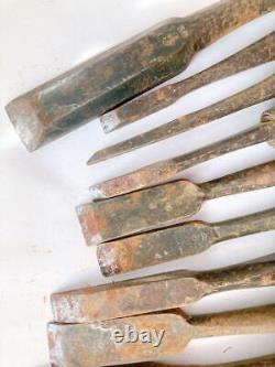 NOMI Chisel Japanese Carpentry Woodworking Tool Set Lot of 14