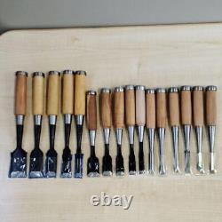 NOMI Chisel Japanese Carpentry Woodworking Tool Set Lot of 16