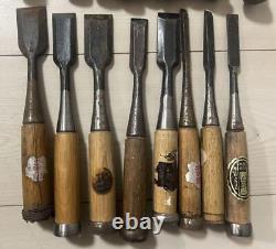 NOMI Chisel Japanese Carpentry Woodworking Tool Set Lot of 17