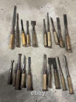 NOMI Chisel Japanese Carpentry Woodworking Tool Set Lot of 20