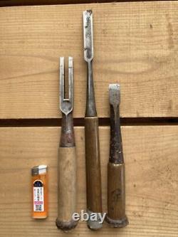 NOMI Chisel Japanese Carpentry Woodworking Tool Set Lot of 3 KY465