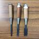 NOMI Chisel Japanese Carpentry Woodworking Tool Set Lot of 3 KY540