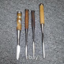 NOMI Chisel Japanese Carpentry Woodworking Tool Set Lot of 4