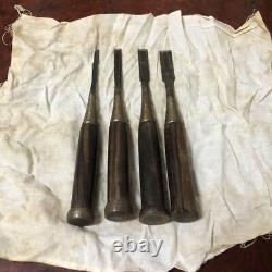 NOMI Chisel Japanese Carpentry Woodworking Tool Set Lot of 4