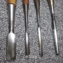 NOMI Chisel Japanese Carpentry Woodworking Tool Set Lot of 4