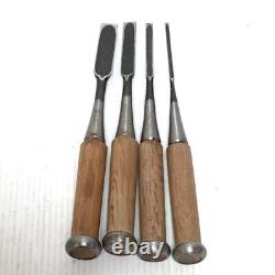 NOMI Chisel Japanese Carpentry Woodworking Tool Set Lot of 4