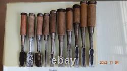 NOMI Chisel Japanese Carpentry Woodworking Tool Set Lot of 4 AI30
