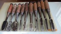 NOMI Chisel Japanese Carpentry Woodworking Tool Set Lot of 4 AI30