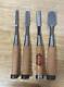 NOMI Chisel Japanese Carpentry Woodworking Tool Set Lot of 4 KY543