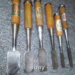 NOMI Chisel Japanese Carpentry Woodworking Tool Set Lot of 6