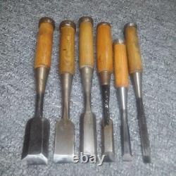 NOMI Chisel Japanese Carpentry Woodworking Tool Set Lot of 6