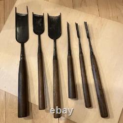 NOMI Chisel Japanese Carpentry Woodworking Tool Set Lot of 6 KY542