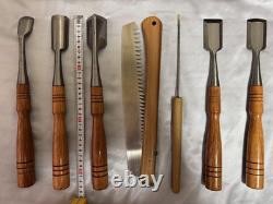 NOMI Chisel Japanese Carpentry Woodworking Tool Set Lot of 7