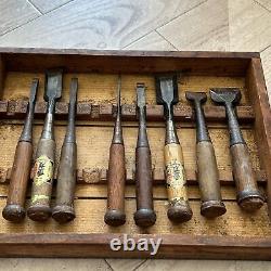 NOMI Chisel Japanese Carpentry Woodworking Tool Set Lot of 8