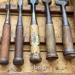 NOMI Chisel Japanese Carpentry Woodworking Tool Set Lot of 8