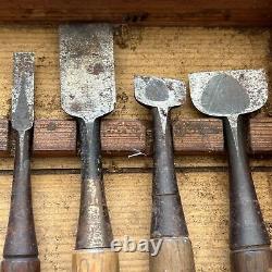 NOMI Chisel Japanese Carpentry Woodworking Tool Set Lot of 8