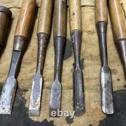 NOMI Chisel Japanese Carpentry Woodworking Tool Set Lot of 9