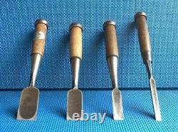 NOMI Japanese Chisels Carpentry Woodworking Hand Tool 3,2.4,1,0.8cm Set of 4
