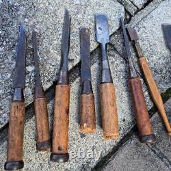 NOMI Japanese Chisels Carpentry Woodworking Hand Tool Bulk Set of 11