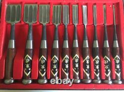 NOMI Japanese Chisels Oiire Kumi nomi Carpentry Woodworking Hand Tool Set of 10