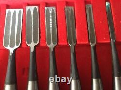NOMI Japanese Chisels Oiire Kumi nomi Carpentry Woodworking Hand Tool Set of 10