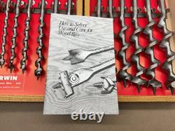 NOS Vintage Irwin 13 Auger Bit Set Traditional Woodwork Hand Brace Drill Tools