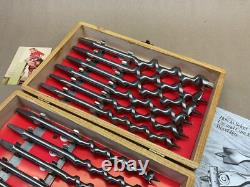 NOS Vintage Irwin 13 Auger Bit Set Traditional Woodwork Hand Brace Drill Tools