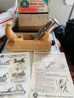 Never used E. C. Emmerich Primus 704 48mm Woodworking Plane with Box & paperwork