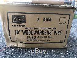 New Old Stock Vintage Craftsman 10 Woodworkers Vise No. 391-5195