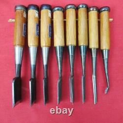 Nomi 8 pcs set Japanese oiire chisel 3pcs & gouge 5 pcs woodworking tools CFS1