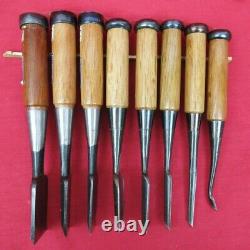 Nomi 8 pcs set Japanese oiire chisel 3pcs & gouge 5 pcs woodworking tools CFS1