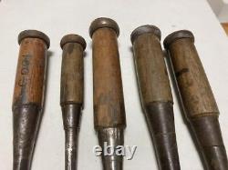 Nomi Chisel Japanese Carpentry Woodworking Tool Set Lot of 5 KY582