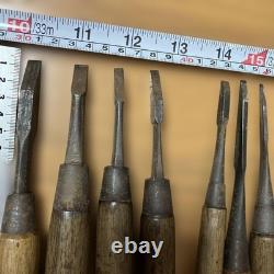 Nomi Chisel Set 7pc Woodworking Tools Used Vintage Japanese Style Craft