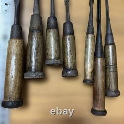 Nomi Chisel Set 7pc Woodworking Tools Used Vintage Japanese Style Craft