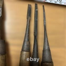 Nomi Chisel Set 7pc Woodworking Tools Used Vintage Japanese Style Craft