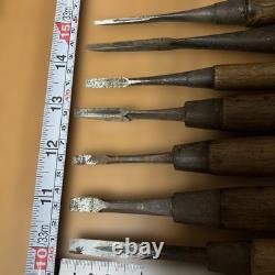Nomi Chisel Set 7pc Woodworking Tools Used Vintage Japanese Style Craft