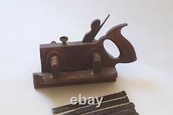 Ohio Tool Co No. 97 Wooden Plow Plane with Original Blades Antique Woodworking