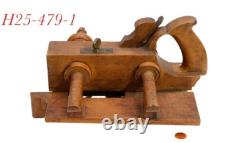 Old H WELLS MA MASS carpenter woodworking PLOW MOLDING PLANE tool