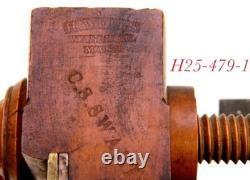 Old H WELLS MA MASS carpenter woodworking PLOW MOLDING PLANE tool